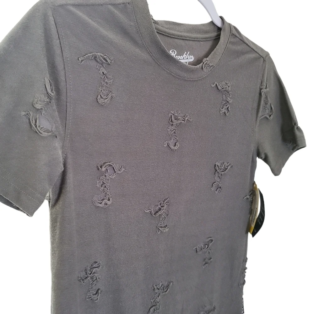 Brooklyn Cloth Ian short sleeve space dye‎ tee shirt distressed NEW size Small